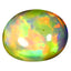 2.47 ct Oval Cabochon (10.95 x 8.83 mm) Ethiopian Rainbow Opal Gemstone