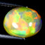 2.47 ct Oval Cabochon (10.95 x 8.83 mm) Ethiopian Rainbow Opal Gemstone