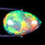 2.48 ct Pleasant Pear Cabochon (13.04 x 8.47 mm) Ethiopian Rainbow Opal