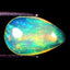 2.01 ct Pear Cabochon (13.17 x 8.61 mm) Ethiopian Rainbow Opal Gemstone