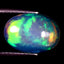 2.17 ct Sparkling Oval Cabochon (12.41 x 8.91 mm) Ethiopian Rainbow Opal