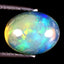2.08 ct Amazing Oval Cabochon (10.62 x 8.39 mm) Welo Rainbow Opal Stone