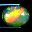 1.59 ct Oval Cabochon (10.94 x 8.59 mm) Ethiopian Rainbow Opal Gemstone