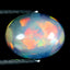 2.22 ct Oval Cabochon (10.56 x 8.21 mm) Ethiopian Rainbow Opal Gemstone
