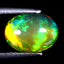 1.21 ct Remarkable Oval Cabochon (9.83 x 7.32 mm) Rainbow Opal Gemstone