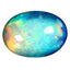 1.58 ct Shimmering Oval Cabochon (10.41 x 7.47 mm) Rainbow Opal Gemstone