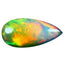 1.78 ct Topnotch Pear Cabochon (15.17 x 7.36 mm) Ethiopian Rainbow Opal