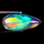 1.53 ct Tremendous Pear Cabochon (13.79 x 6.28 mm) Rainbow Opal Gemstone