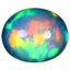 2.73 ct Oval Cabochon (11.25 x 9.33 mm) Ethiopian Rainbow Opal Gemstone