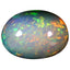 3.16 ct Phenomenal Oval Cabochon (12.21 x 9.02 mm) Rainbow Opal Gemstone