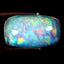 2.56 ct Cushion Cabochon (13.56 x 7.98 mm) Ethiopian Rainbow Opal Stone