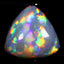 4.60 ct Triangle Cabochon (12.57 x 12.17 mm) Ethiopian Welo Rainbow Opal