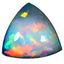 3.02 ct Triangle Cabochon (11.44 x 11.43 mm) Ethiopian Welo Rainbow Opal