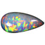 5.21 ct Shimmering Pear Cabochon (21.09 x 10.01 mm) Rainbow Opal Gemstone