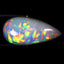 5.21 ct Shimmering Pear Cabochon (21.09 x 10.01 mm) Rainbow Opal Gemstone
