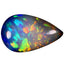 3.24 ct Superior Pear Cabochon (16.87 x 10.45 mm) Ethiopian Rainbow Opal