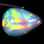 3.38 ct Marvelous Pear Cabochon (13.60 x 9.74 mm) Rainbow Opal Gemstone