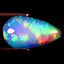 2.84 ct Phenomenal Pear Cabochon (16.01 x 8.92 mm) Rainbow Opal Gemstone