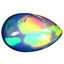 2.46 ct Five-star Pear Cabochon (13.72 x 9.08 mm) Ethiopian Rainbow Opal