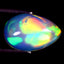 2.46 ct Five-star Pear Cabochon (13.72 x 9.08 mm) Ethiopian Rainbow Opal
