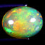 3.65 ct Stunning Oval Cabochon (12.99 x 10.13 mm) Ethiopian Rainbow Opal