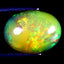3.83 ct Best Oval Cabochon (14.26 x 10.72 mm) Welo Rainbow Opal Gemstone