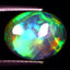 2.39 ct Oval Cabochon (12.52 x 10.19 mm) Ethiopian Rainbow Opal Gemstone