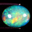3.10 ct Stunning Oval Cabochon (11.73 x 9.36 mm) Ethiopian Rainbow Opal
