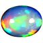 2.81 ct Romantic Oval Cabochon (11.39 x 8.80 mm) Ethiopian Rainbow Opal