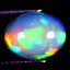 2.81 ct Romantic Oval Cabochon (11.39 x 8.80 mm) Ethiopian Rainbow Opal