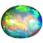 2.49 ct Oval Cabochon (11.57 x 9.44 mm) Ethiopian Rainbow Opal Gemstone