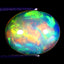 2.49 ct Oval Cabochon (11.57 x 9.44 mm) Ethiopian Rainbow Opal Gemstone