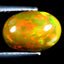 2.50 ct Oval Cabochon (11.28 x 7.98 mm) Ethiopian Rainbow Opal Gemstone