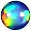 2.95 ct Round Cabochon (11.11 x 10.98 mm) Ethiopian Rainbow Opal Gemstone