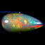 4.97 ct Pear Cabochon (21.35 x 9.98 mm) Ethiopian Rainbow Opal Gemstone