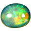 2.98 ct Oval Cabochon (11.66 x 9.64 mm) Ethiopian Rainbow Opal Gemstone
