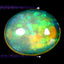 2.98 ct Oval Cabochon (11.66 x 9.64 mm) Ethiopian Rainbow Opal Gemstone
