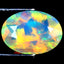 2.08 ct Splendid Oval (12.14 x 8.73 mm) Multicolor Rainbow Opal Gemstone