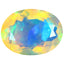 3.01 ct Oval (12.63 x 9.56 mm) 360 Degree Multicolor Rainbow Opal Stone