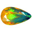 2.04 ct Pear (14.71 x 8.80 mm) Multicolor Flashing Natural Rainbow Opal