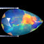 1.89 ct Eye-catching Pear (14.11 x 9.16 mm) Multicolor Welo Rainbow Opal