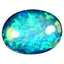 3.04 ct Supreme Oval Cabochon (12.92 x 9.62 mm) Ethiopian Rainbow Opal