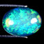 3.04 ct Supreme Oval Cabochon (12.92 x 9.62 mm) Ethiopian Rainbow Opal