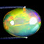 3.15 ct Fair Oval Cabochon (12.94 x 9.92 mm) Welo Rainbow Opal Gemstone