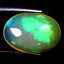 3.29 ct Attractive Oval Cabochon (14.11 x 10.12 mm) Rainbow Opal Gemstone