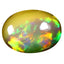 3.42 ct Oval Cabochon (13.83 x 10.12 mm) Ethiopian Rainbow Opal Gemstone