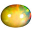 3.63 ct Oval Cabochon (13.09 x 10.10 mm) Ethiopian Rainbow Opal Gemstone