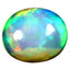 3.85 ct Impressive Oval Cabochon (12.33 x 10.49 mm) Rainbow Opal Gemstone