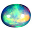 3.04 ct Oval Cabochon (12.72 x 10.09 mm) Ethiopian Rainbow Opal Gemstone