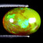 3.26 ct Shimmering Oval Cabochon (11.86 x 8.94 mm) Rainbow Opal Gemstone